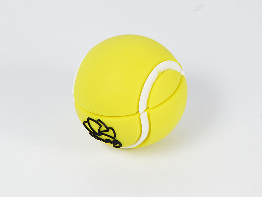 Tennisball mit Logo als USB-Stick
