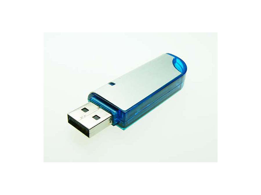 USB Anschluss eines eleganten Werbeartikel USB-Sticks mit gebürsteter Oberfläche