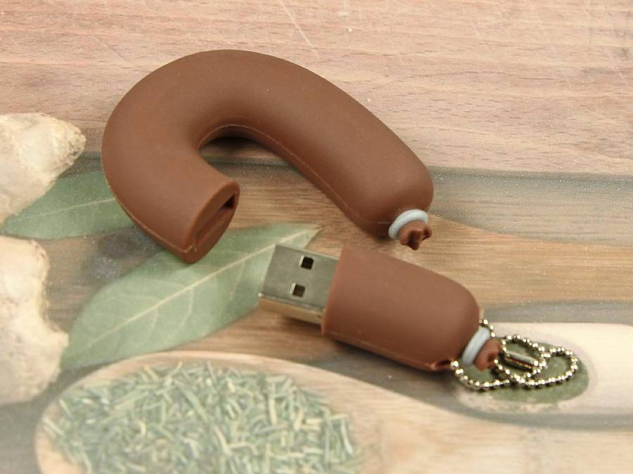 usb stick lebensmittel nahrung wurst essen food