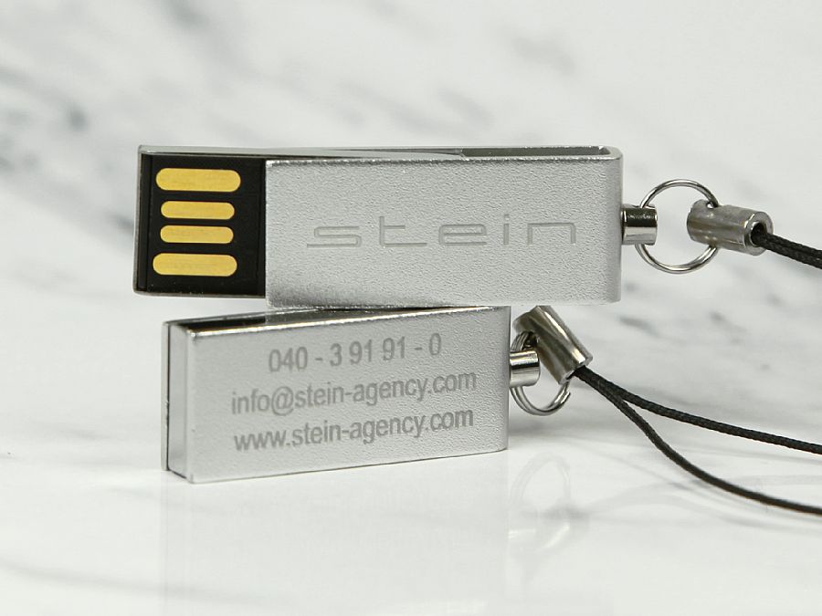 usb stick mini metall gravur logo anhänger