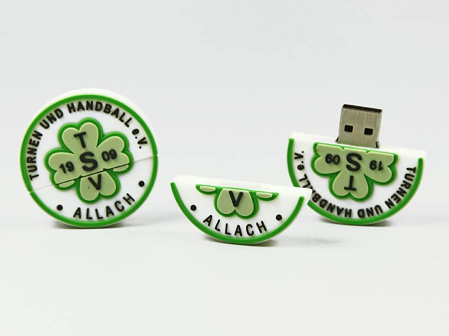 usb stick rund logo verein werbung individuell