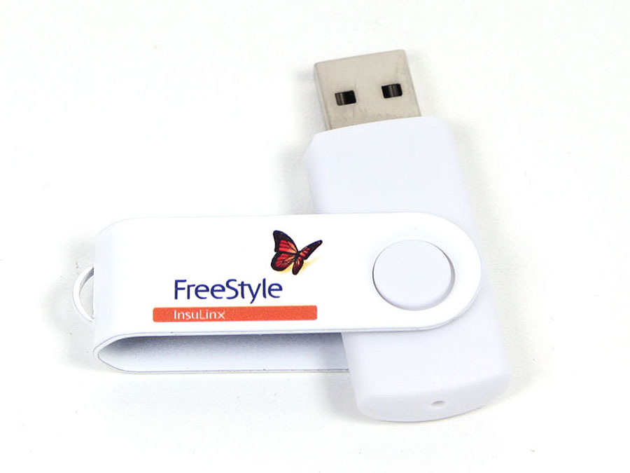 USB Swing Metall USB-Stick zum drehen in weiß