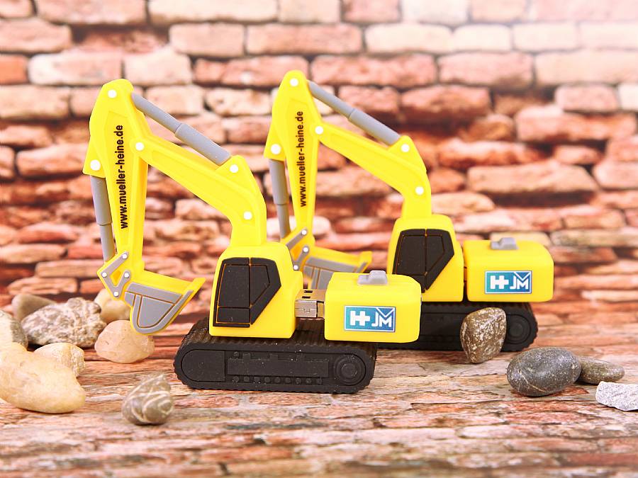 USB-Stick Bagger Kundenreferenz Baubranche
