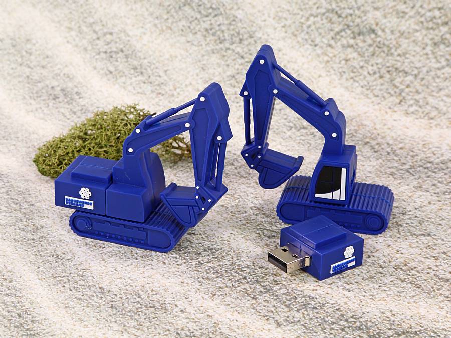 USB-Stick Bagger Kundenreferenz Schaufelbagger