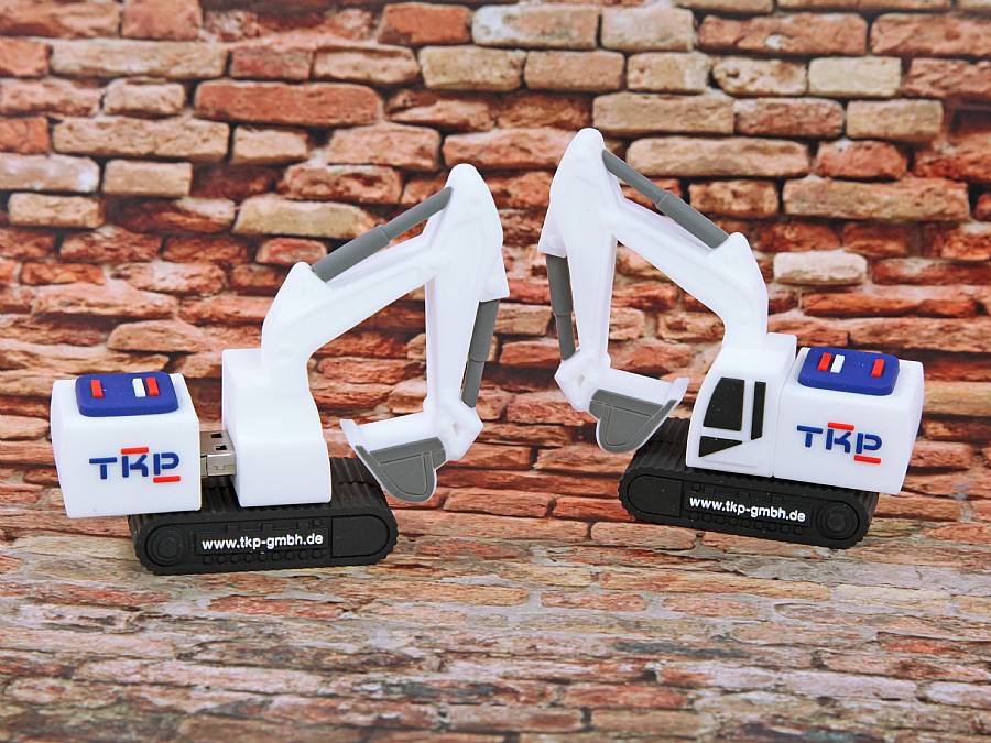 USB-Stick Bagger Kundenreferenz Baufahrzeug