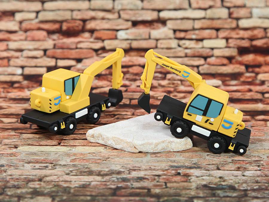 USB-Stick Bagger Kundenreferenz Baustelle