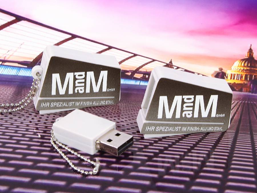 USB-Stick Sonderform Digitaldruck Kundenreferenz kreativ