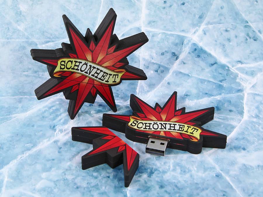 USB-Stick Sonderform Digitaldruck Kundenreferenz Stern
