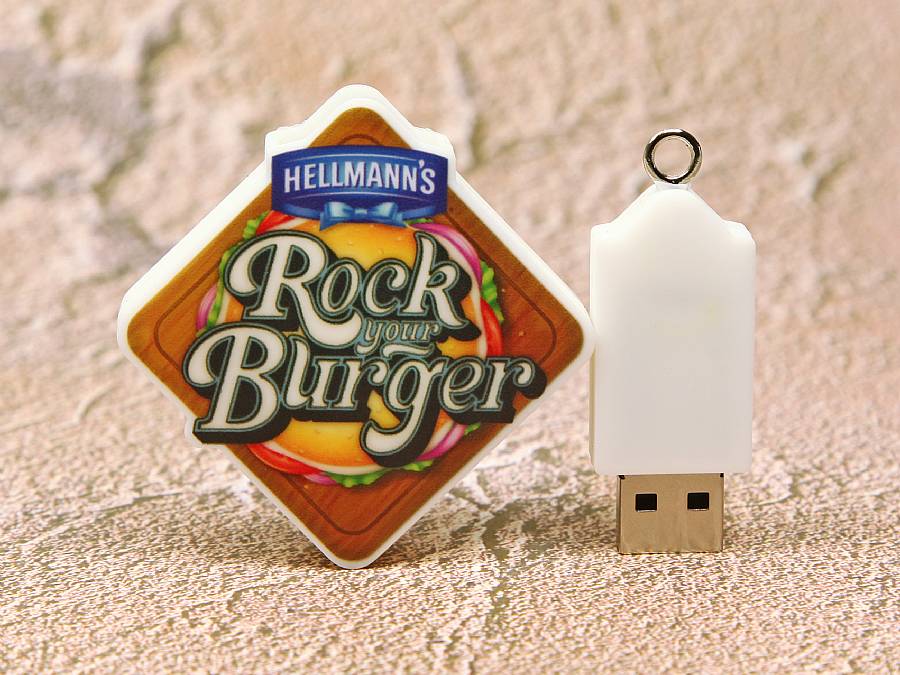 USB-Stick Sonderform Digitaldruck Kundenreferenz
