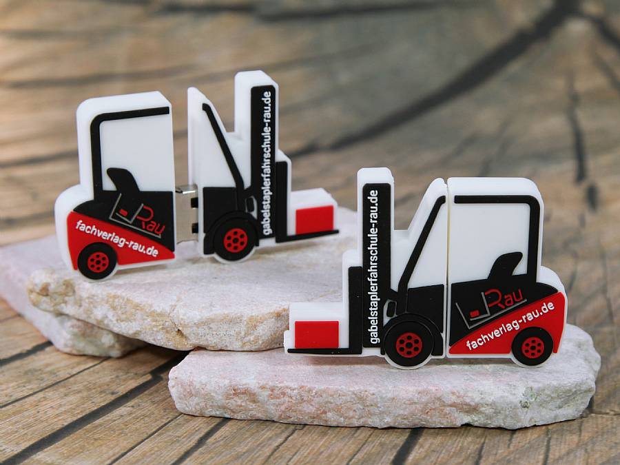 USB-Stick Gabelstapler Kundenreferenz Bau