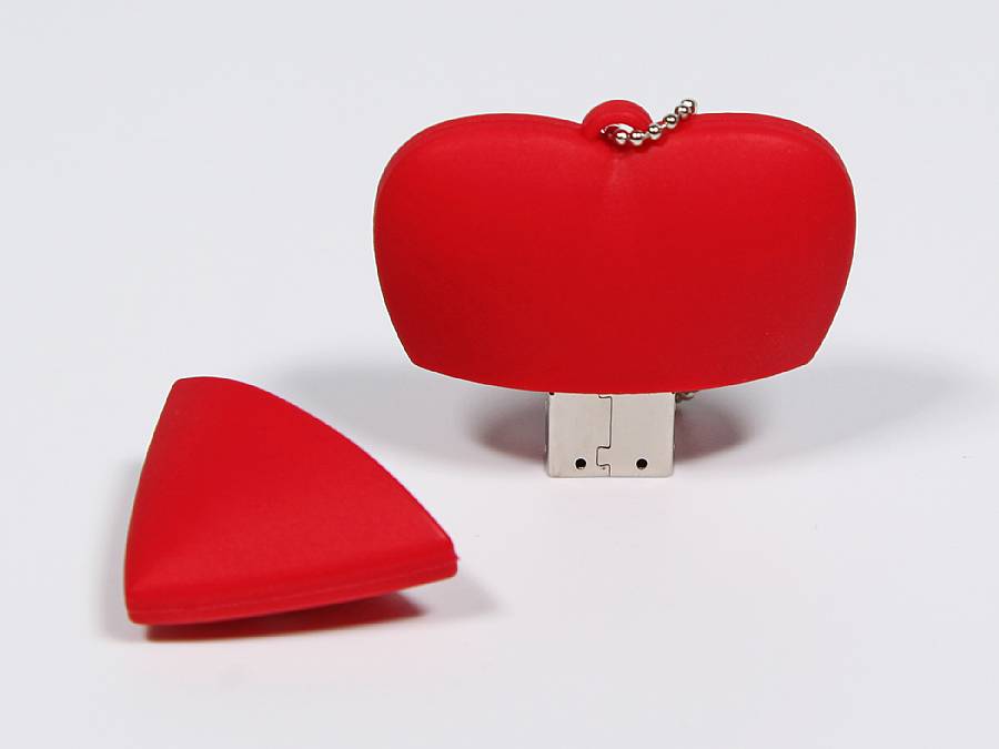 USB-Stick Herz aus Kunststoff