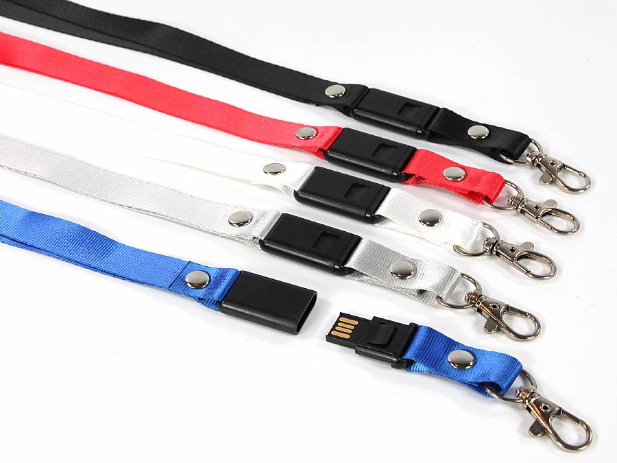Lanyard mit USB-Stick in verschiedenen Farben