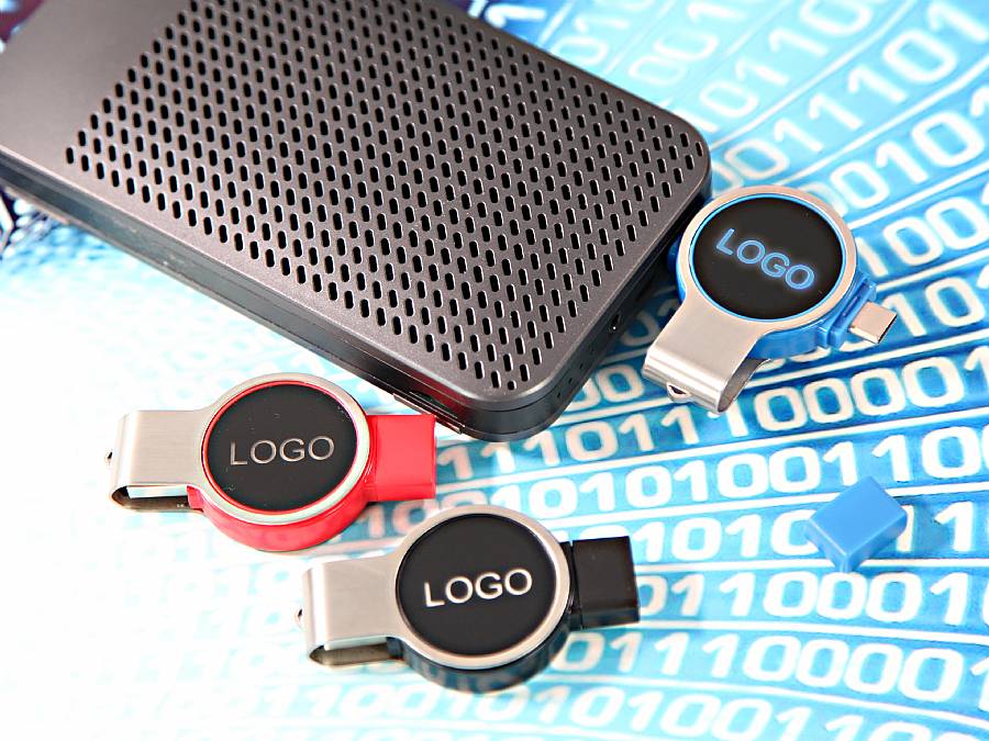 LED USB Dual Round als Werbeartikel