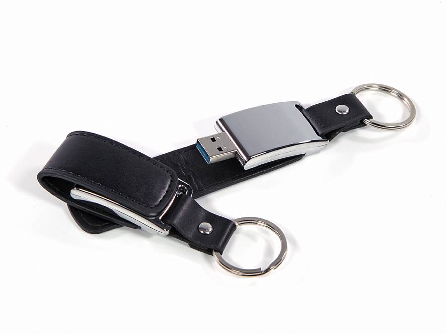 USB-Stick Leder Elegant als Schlüsselanhänger