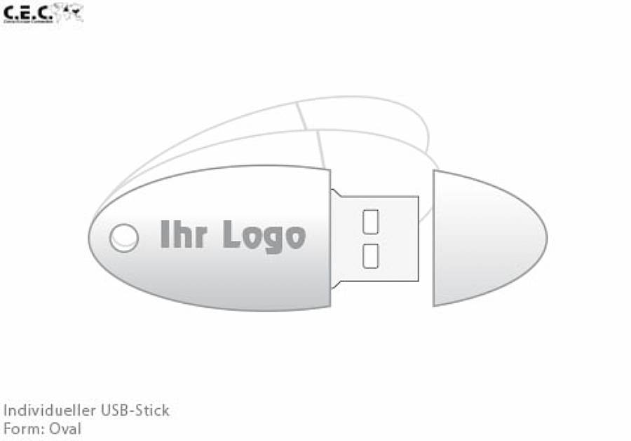 USB-Stick Logo oval individuell