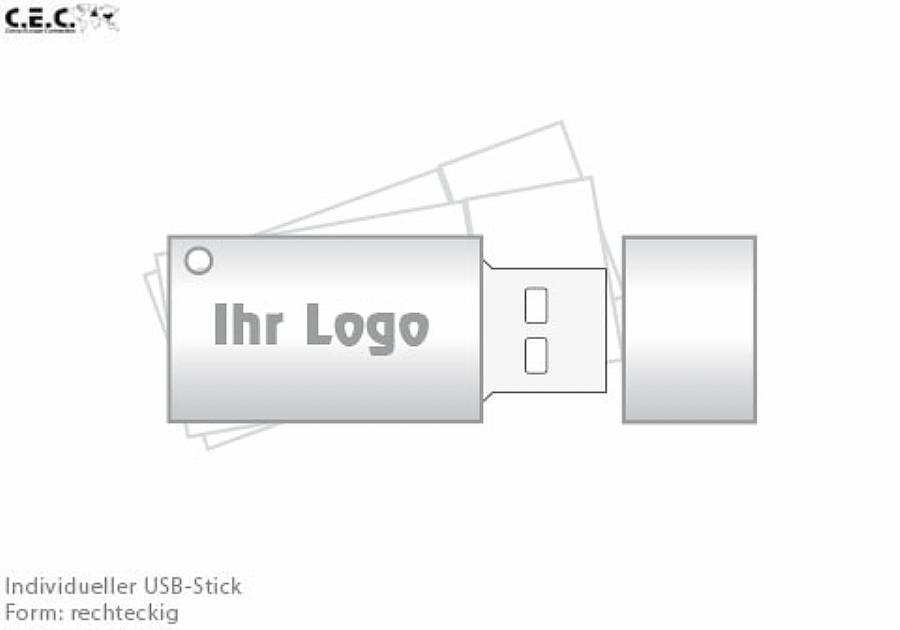 USB-Stick Logo rechteckig individuell