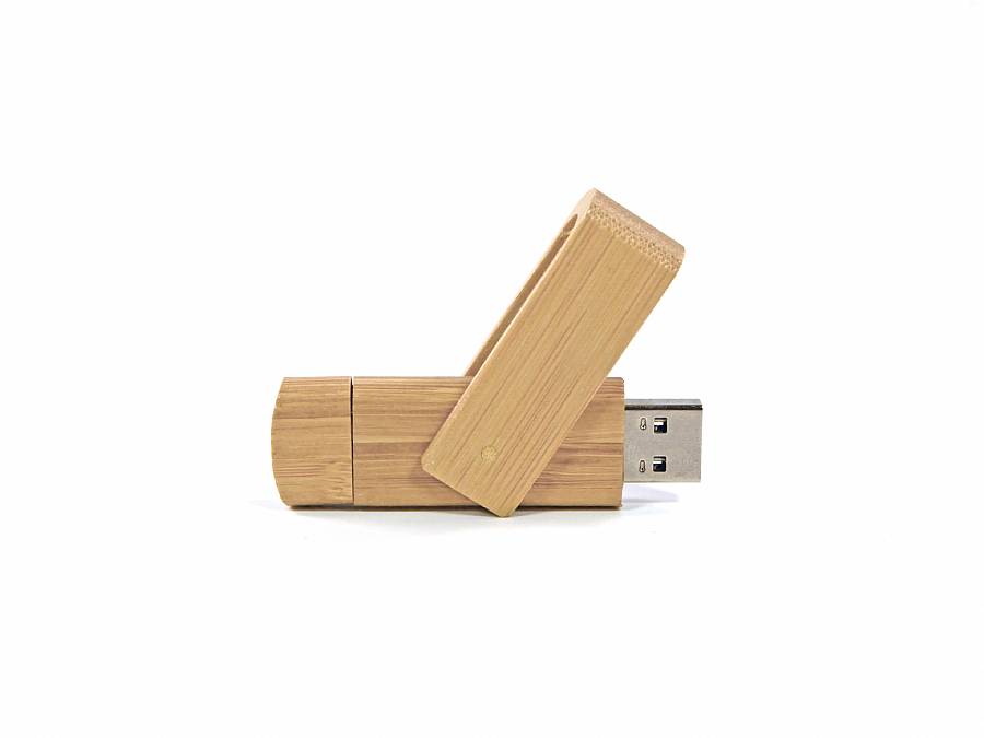Dual USB-Stick NaturePure aus Bambus