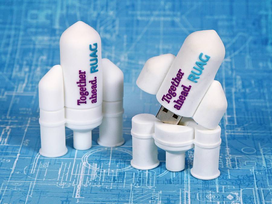 USB-Stick Rakete Detailansicht