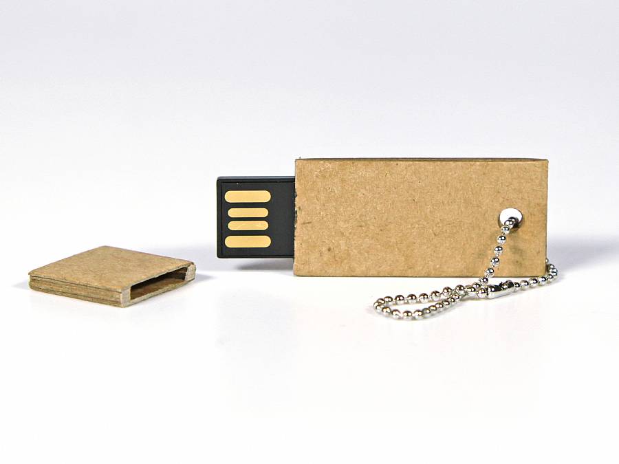 USB-Stick Wellpappe Mini aus Pappe