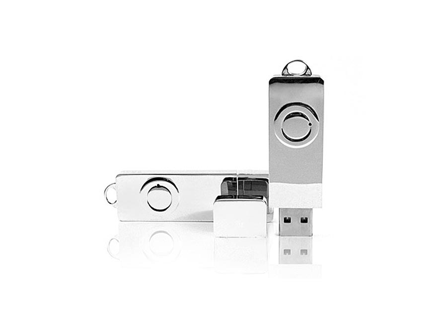 Verspiegelter Metall USB-Stick mit Logo gravieren