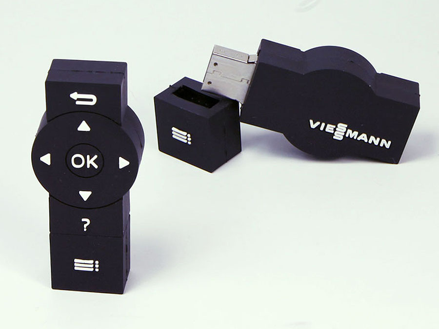 Viessmann Fernbedingung mit Tasten als USB-Stick mit Logo