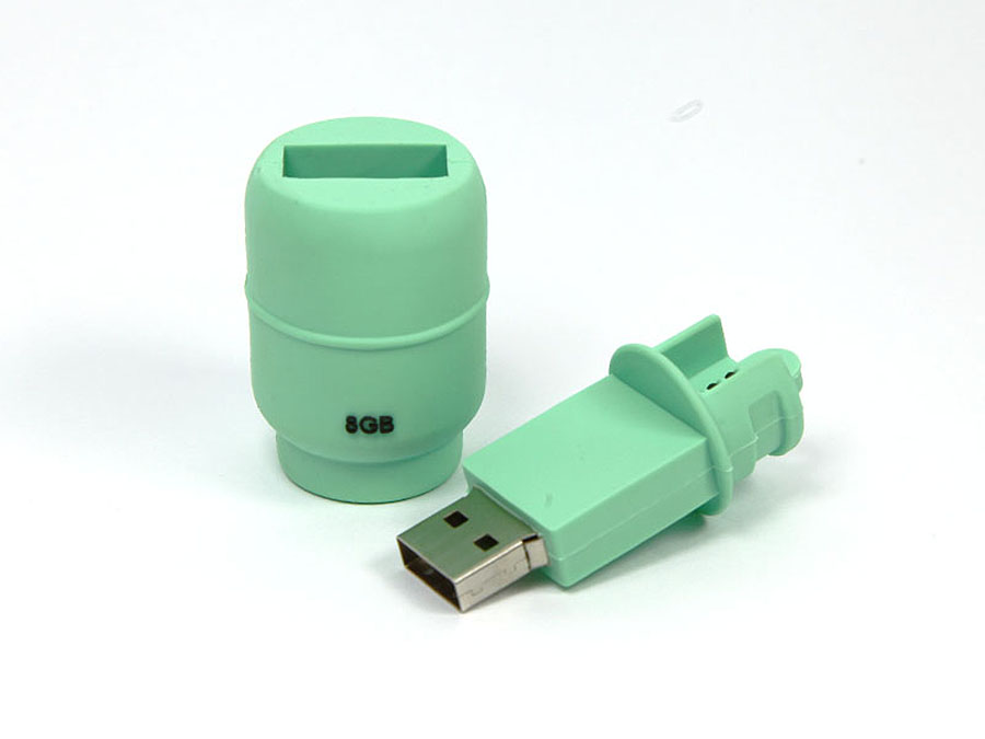 Werbeartikel Gasflsche für Propan mit USB-Stick