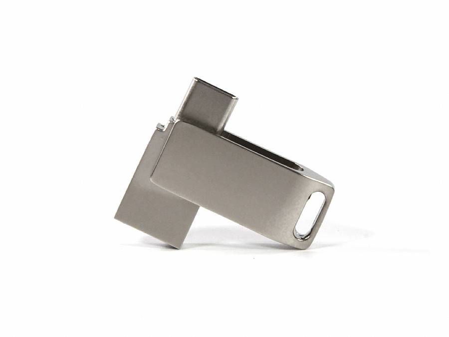 USB-Stick aus Metall mit elegantem Design und Platz für individuelle Logos zum Personalisieren.