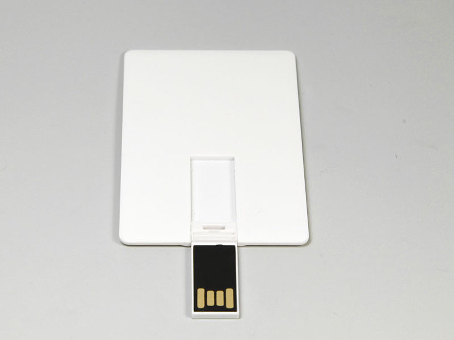 Werbegeschenk Karte mit USB-Stick mit großer Logofläche zum bedrucken