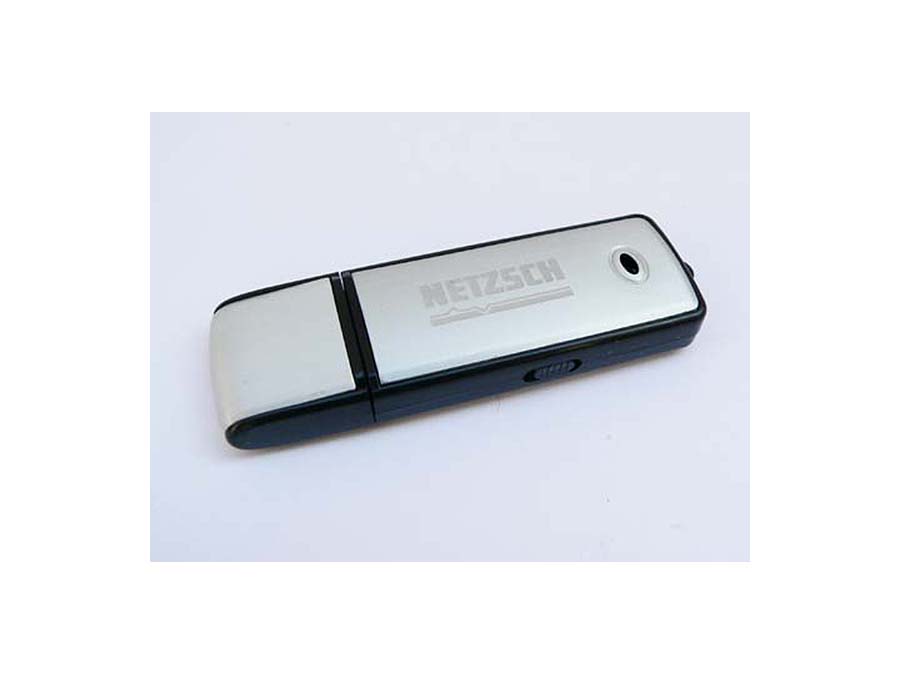 Werbegeschenk Netzsch Aluminium USB-Stick mit Logo graviert