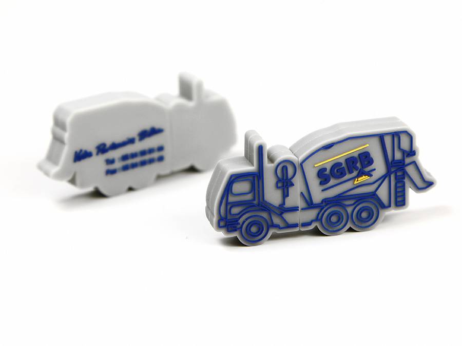 werbegeschenk usb stick betonmischer flach mit logo