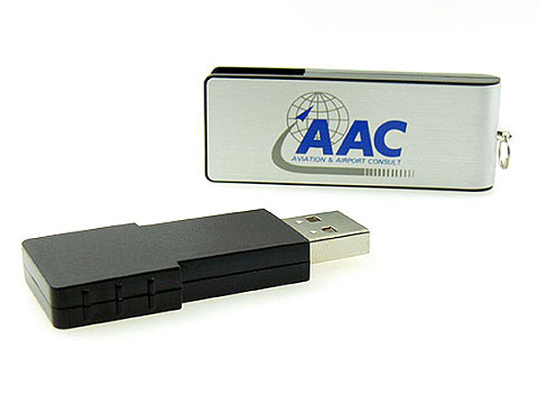 ALuminium USB-Stick in Metall-Dose mit Logo bedruckt