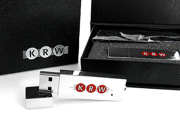 Massiver Metall USB-Stick mit Geschenkbox 2farbig bedruckt