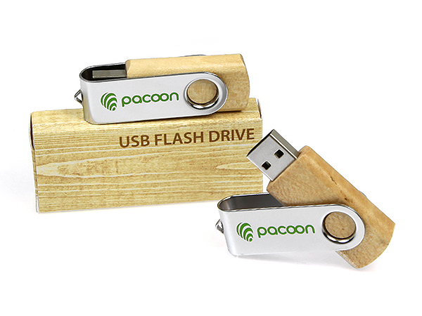 pacoon Werbeartikel swing USB-Stick aus Holz