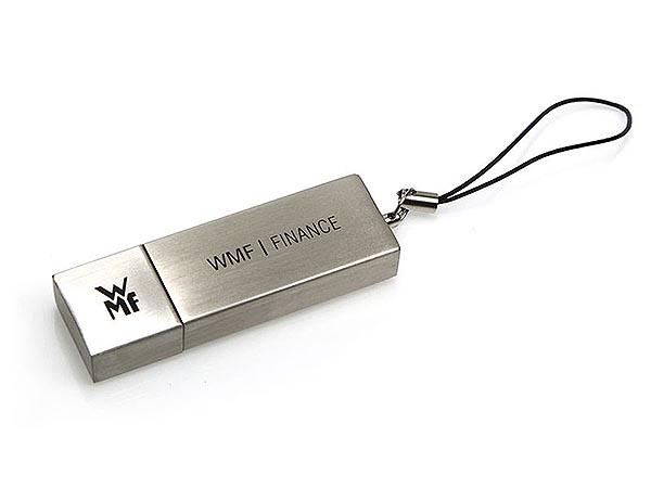 Metall USB-Stick mit 1c Druck und Kugelkettchen