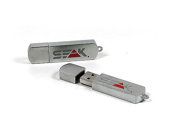 Metall USB-Stick mit farbigem Logo Aufdruck