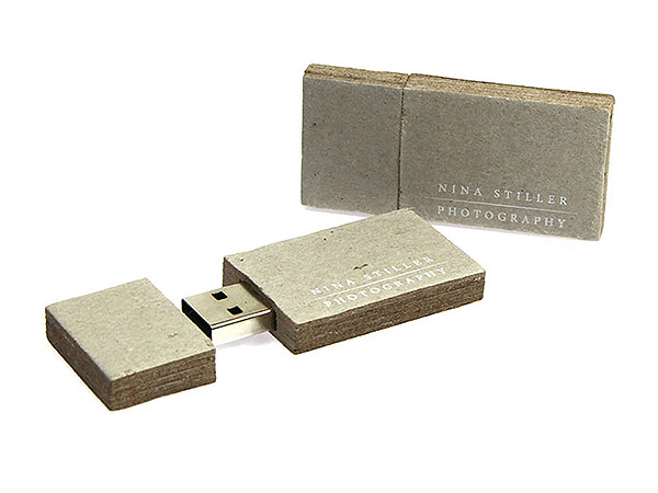 Recyclingpapier  USB Stick mit Logodruck