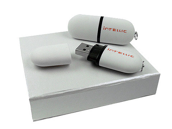USB-Stick in Geschenkverpackung mit LLogobranding