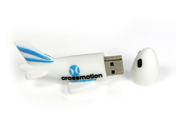 crossmotion Flugzeug USB-Stick mit eingearbeitetem Logo