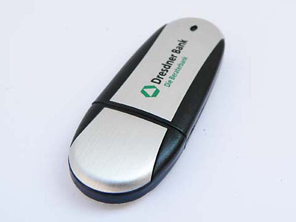 Dresdner Bank Kunststoff USB-Stick als Kundengeschenk