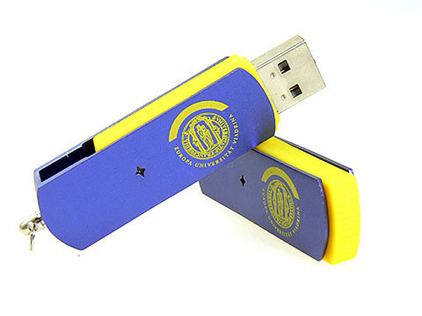 Individuell Produzierter USB-Stick mit Drehgelenk und Logodruck