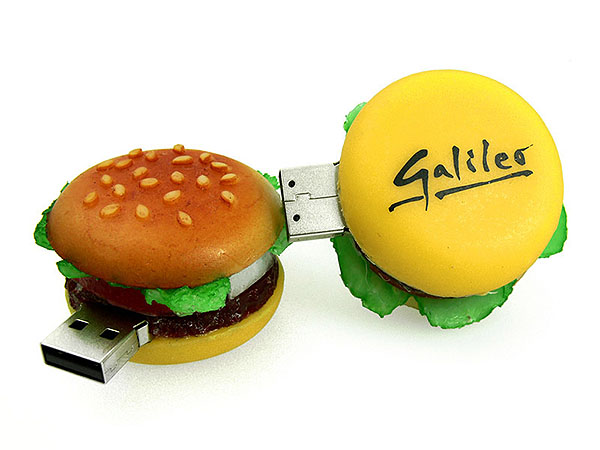 Galileo Burger USB-Stick mit Logo bedruckt Hamburger