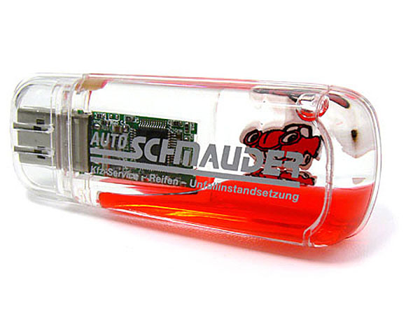 Liquid USB-Stick bedruckt und mit Figur