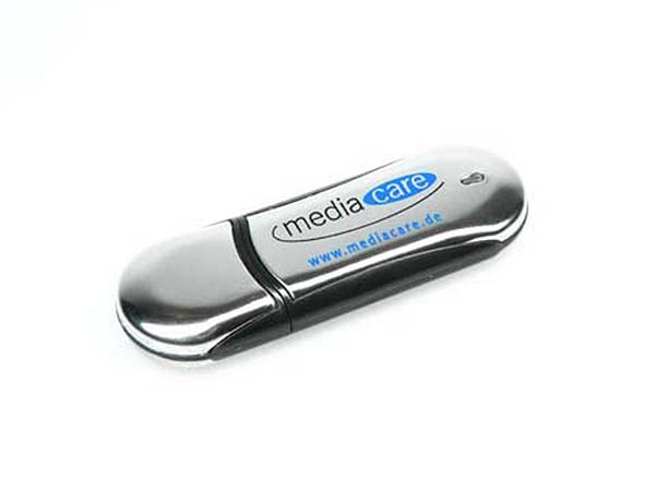 mediacare USB-Stick aus Kunststoff und Metall