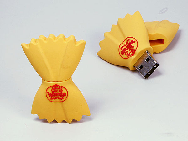 Nudel Pasta Farfalle USB-Stick mit Logo in Sonderform