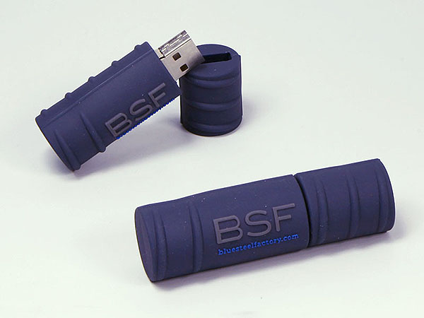 Stahl Stange Baustahl USB-Stick mit Logo als individueller Werbeartikel