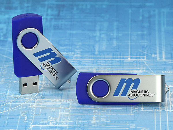 twister usb stick mit logo druck in wunschfarbe blau