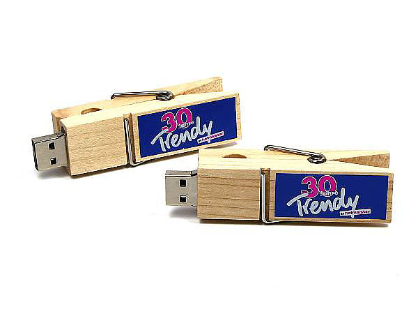 USB Wäscheklammer mit Branding als Giveaway