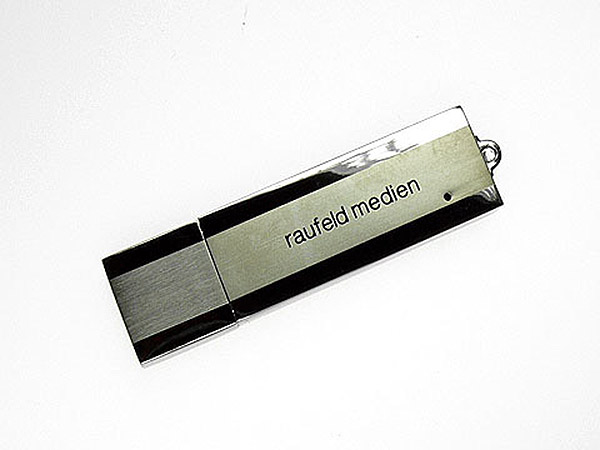 Massiver Metall USB-Stick mit Geschenkverpackung mit Gravur