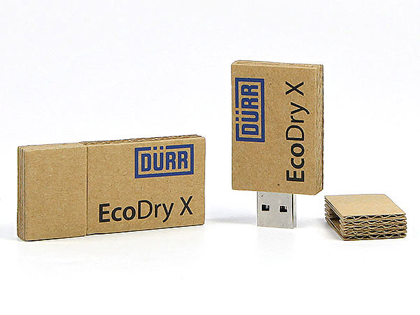Dürr Ecodry Wellpappe USB-Stick mit Logo bedruckt
