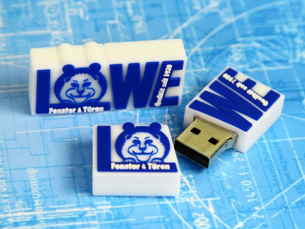 USB-Stick Logo rechteckig Kundenreferenz